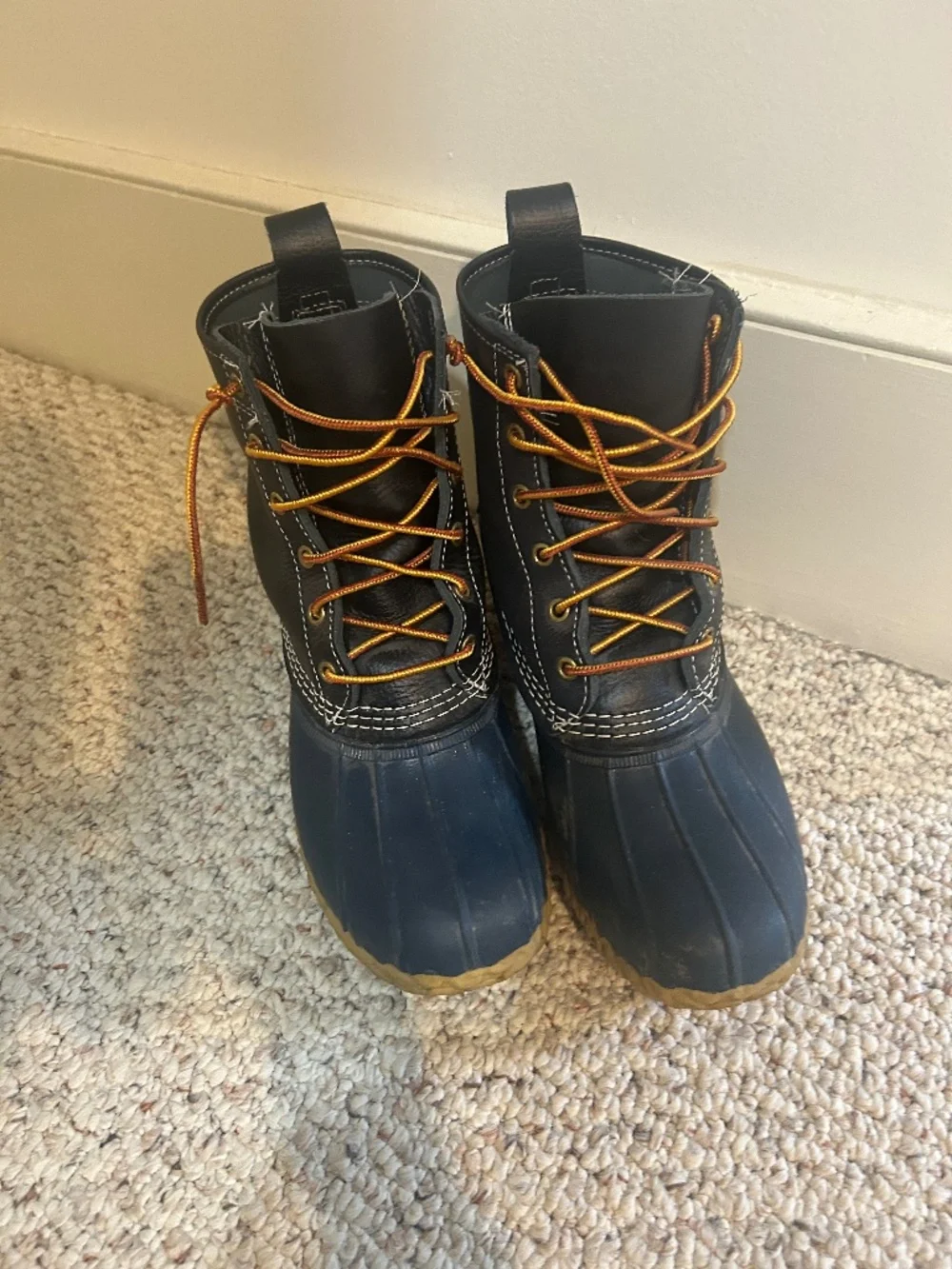 LL Bean Blue (NAVY) Raven 8in Duck Boot Sz 8